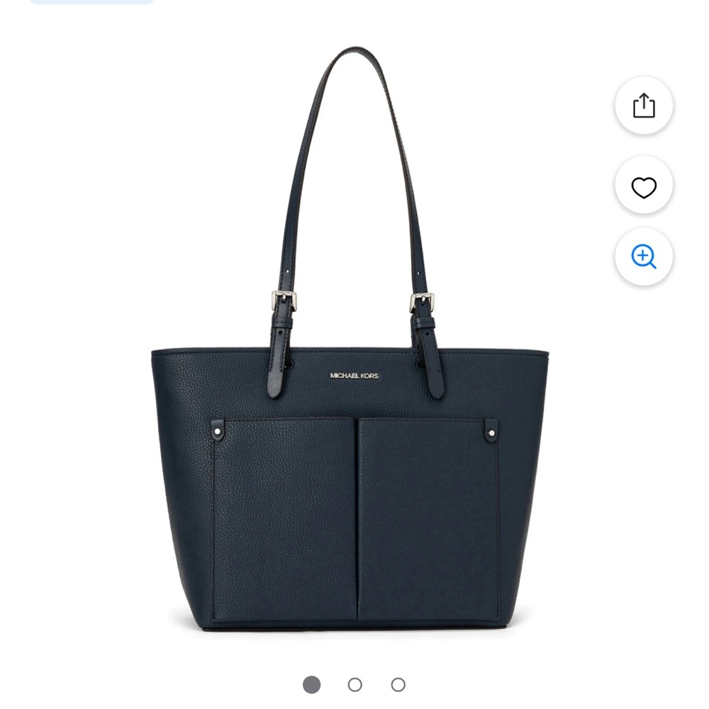 Michael Kors Navy Tote Vegan Leather
